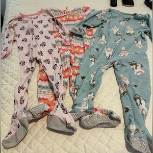 Toddler girl footsie pajamas